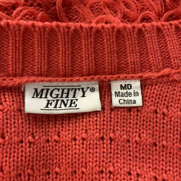 MIGHTY FINE LOOP & BOW CROPPED CARDIGAN SIZE MEDIUM - Picture 8 of 10